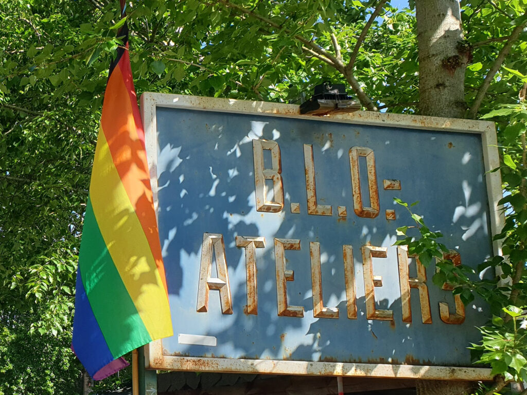 Schild am Eingang der BLO Ateliers
