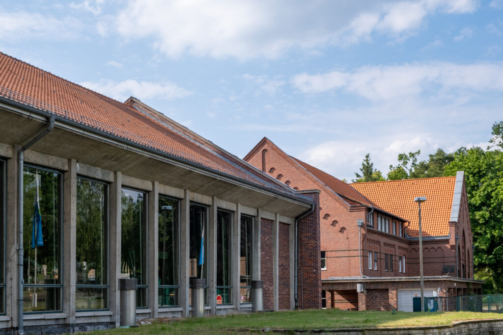 Außenansicht des Wasserwerks Beelitzhof.