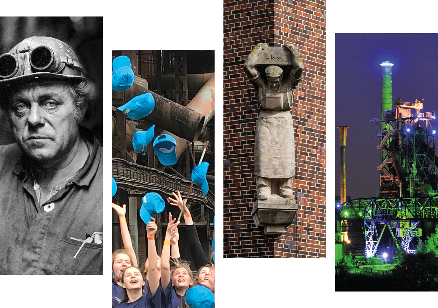 © Günter Krawutschke, Gesichter der Arbeit, © ERIH, WORK it OUT, © Andreas FranzXaver Süß, Hamburger Bahnhof, © Thomas Berns, Landschaftspark Duisburg Nord