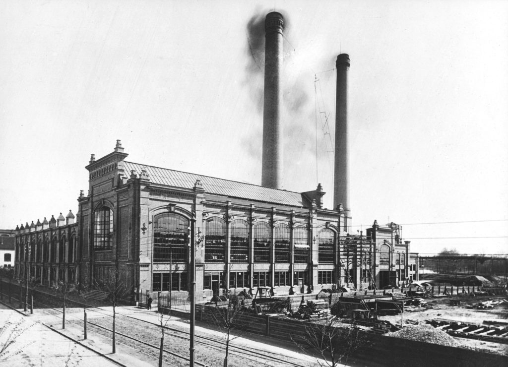 Industriegeschichte in Schöneweide am Beispiel Kraftwerk Oberspree, historische Aufnahme