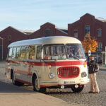 Historischer Bus auf Rundfahrt in Eberswalde