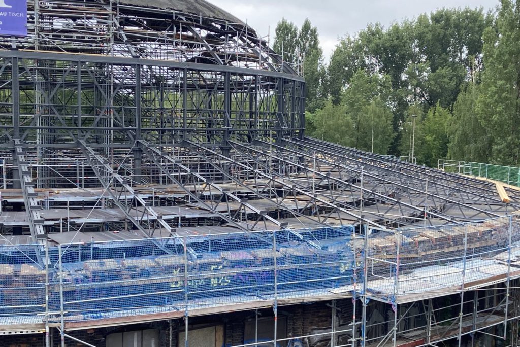 Rundlokschuppen Pankow eingerüstet